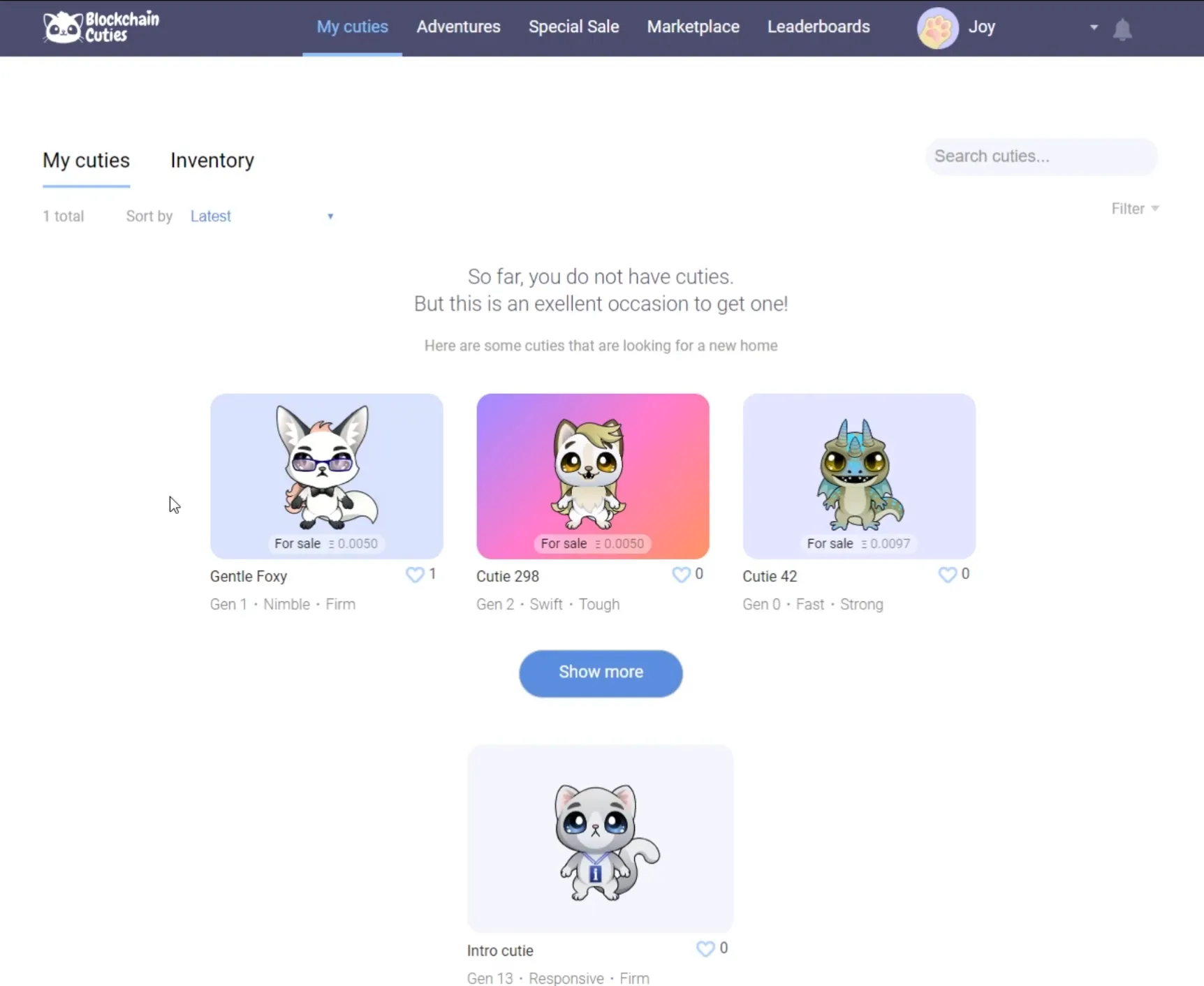 Blockchain Cuties
